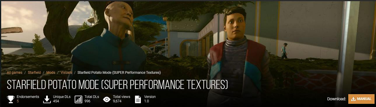 玩家製作《星空》土豆模式MOD 讓低配電腦也能玩轉！