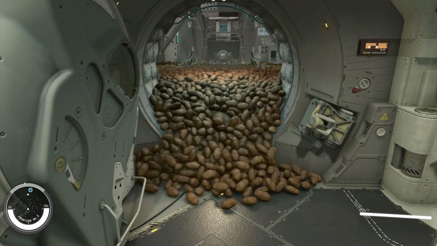 這物理效果不錯！《星空》玩家在飛船裡堆了上千土豆