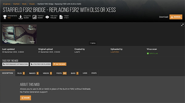 《星空》DLSS幀生成Mod需付費解鎖 DRM加密慘遭破解