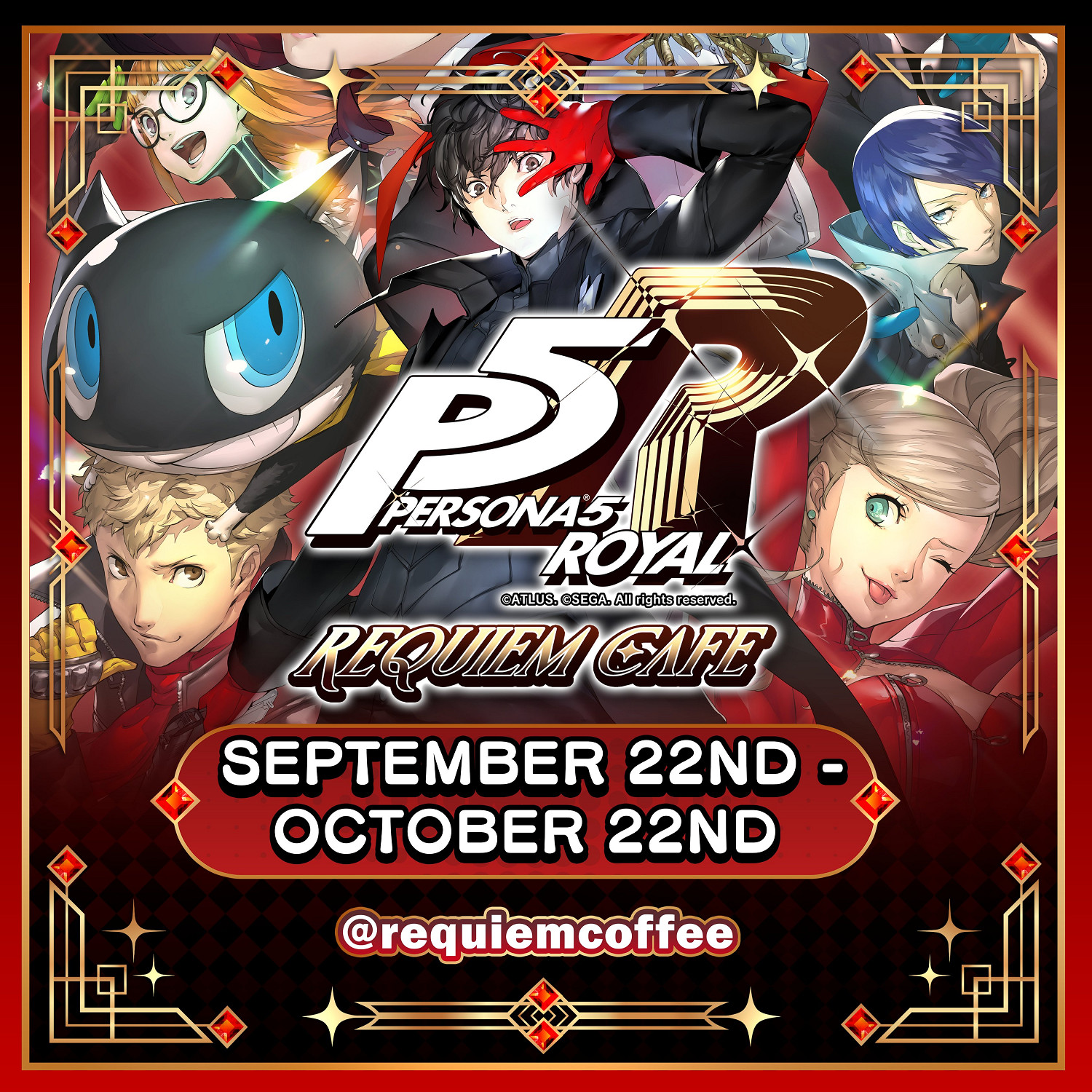 《女神異聞錄5R》與咖啡館連動 怪盜主題拿鐵超讚