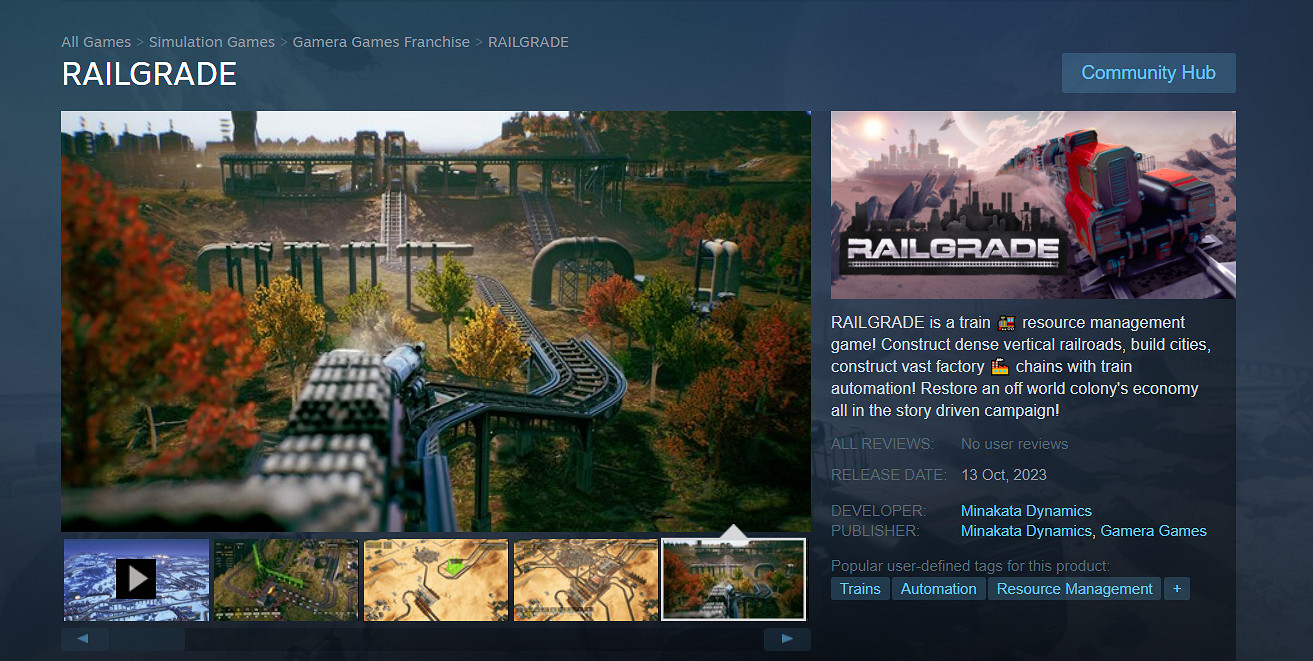 修鐵路才是男人的浪漫!《異星鐵路》Steam即將發售 修鐵路才是男人的浪漫!《異星鐵路》Steam即將發售