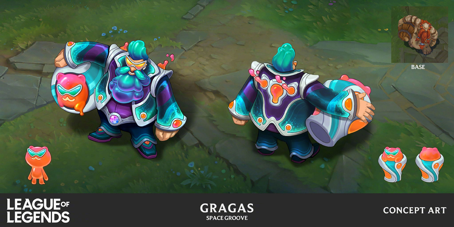 《英雄聯盟》“太空律動”皮膚 娜美概念設計圖公開