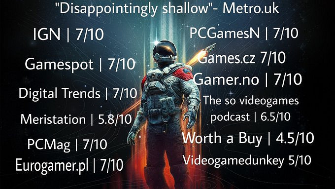 玩家發現《星空》媒體讚譽圖作假!將6分改成滿分! 玩家發現《星空》媒體讚譽圖作假!將6分改成滿分!