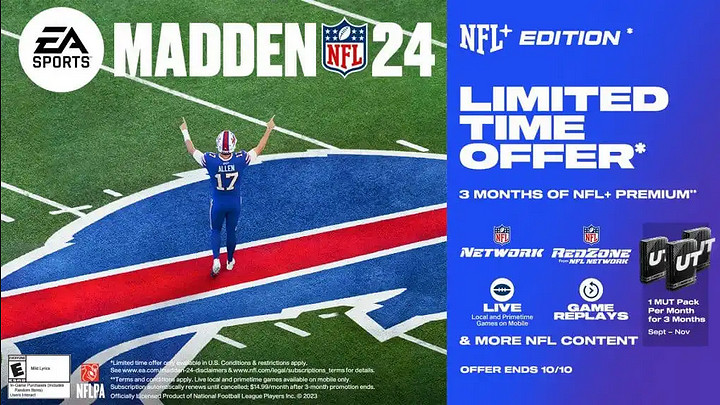 EA新作《麥登橄欖球24》首周數位銷量破系列記錄！