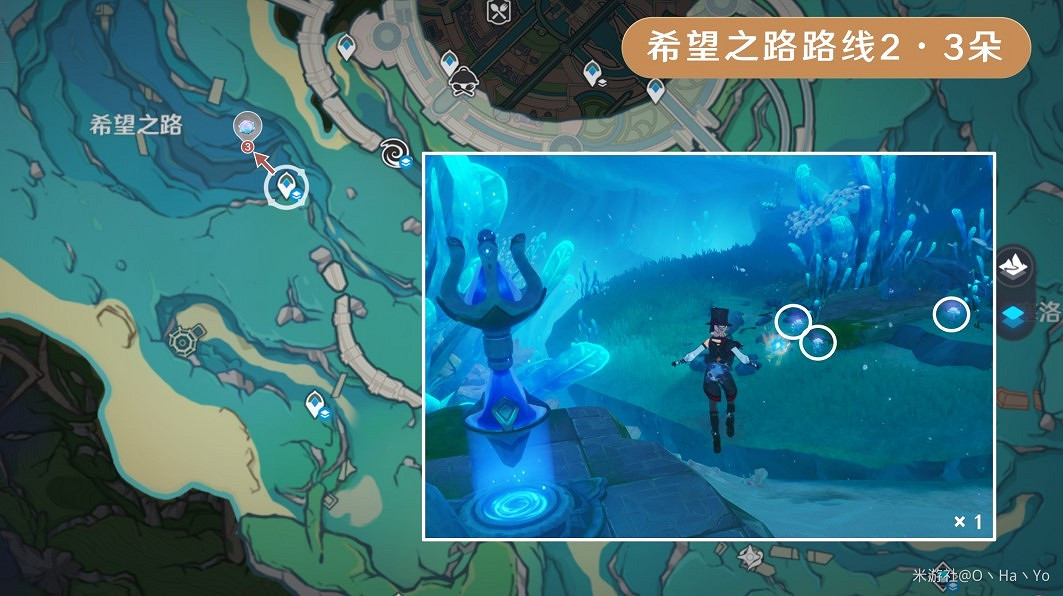 《原神》海露花採集路線分享 《原神》海露花採集路線分享