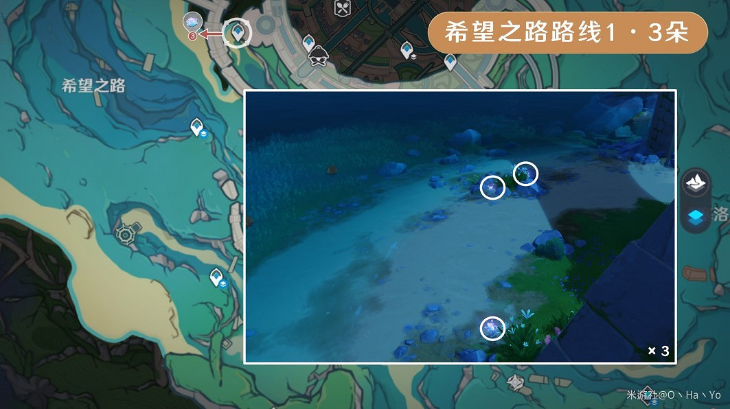 《原神》海露花採集路線分享 《原神》海露花採集路線分享