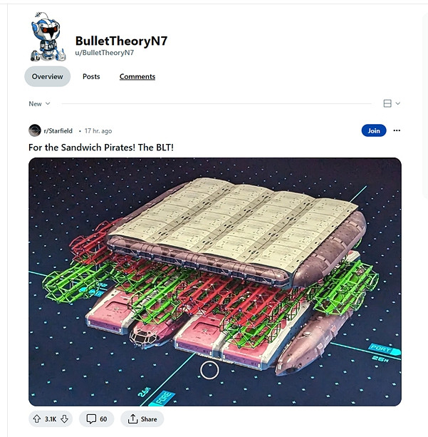 笑不活了！《星空》玩家創建三明治飛船以此內涵官方