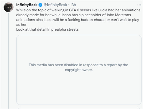 博主曝光《GTA6》角色行走影片 卻慘遭R星審核刪除！