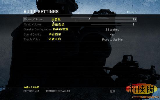 《反恐精英：全球攻勢》PC版遊戲選單翻譯截圖