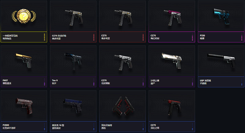 《反恐精英》3號武器箱金色裝備內容