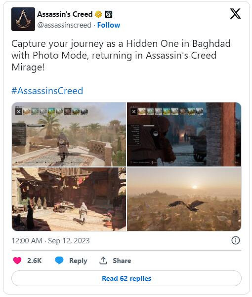 功能強大 美輪美奐!《刺客教條:幻景》拍照模式新截圖 功能強大 美輪美奐!《刺客教條:幻景》拍照模式新截圖