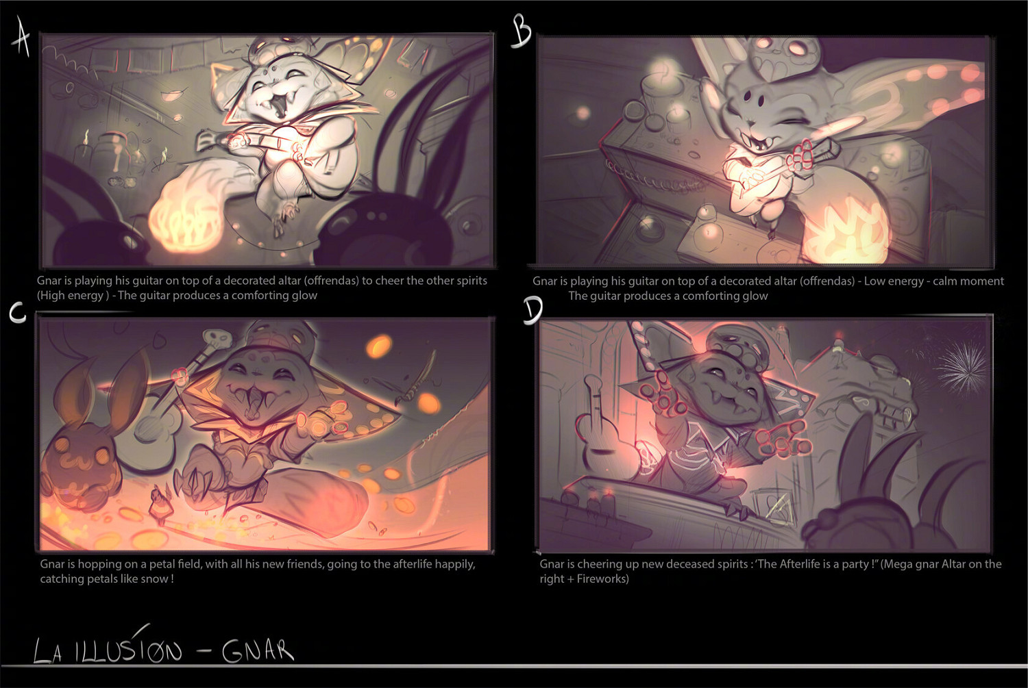 《LOL》“彼岸靈花”系列皮膚原畫 設計稿 圖示公開