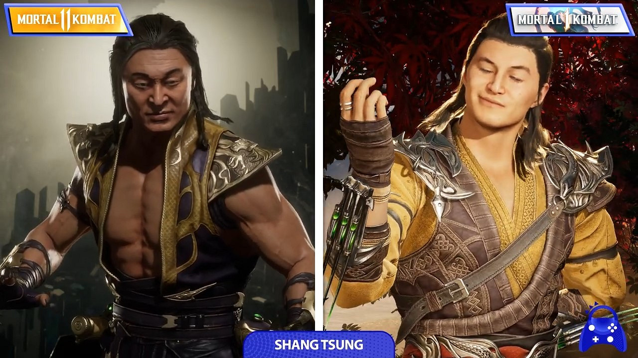 《真人快打1》《真人快打11》出場角色形象對比影片