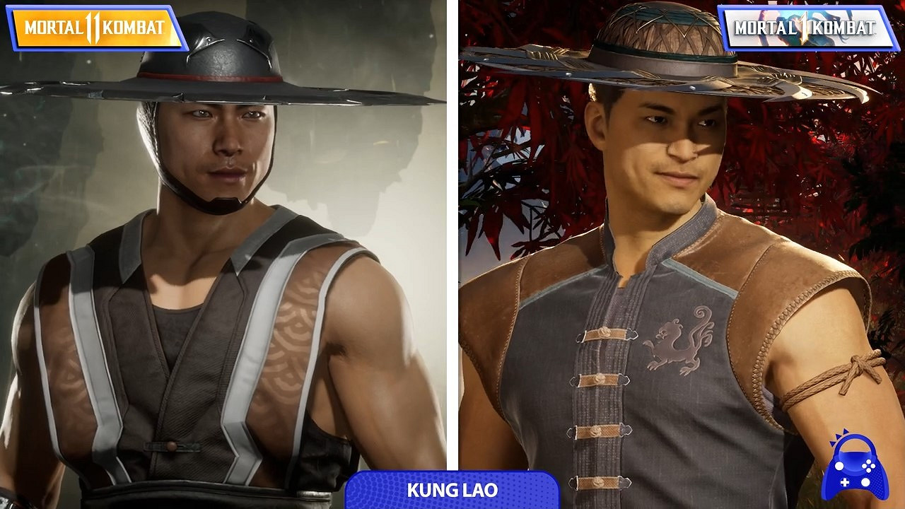 《真人快打1》《真人快打11》出場角色形象對比影片