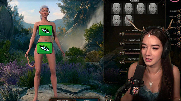 《柏德之門3》私密部位圖片說明