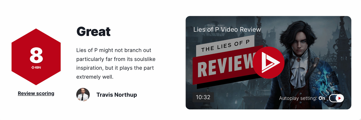 早報：《P 的謊言》IGN 8分 飆酷車神新作發售