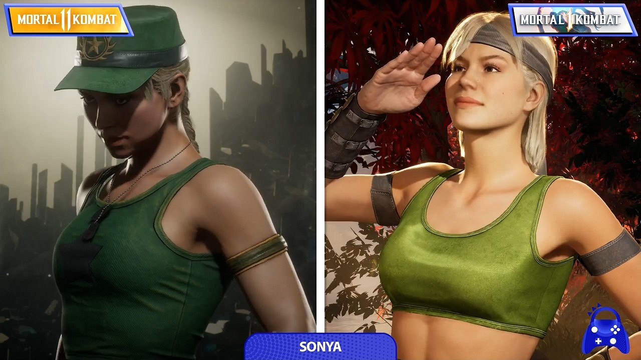 《真人快打1》《真人快打11》出場角色形象對比影片