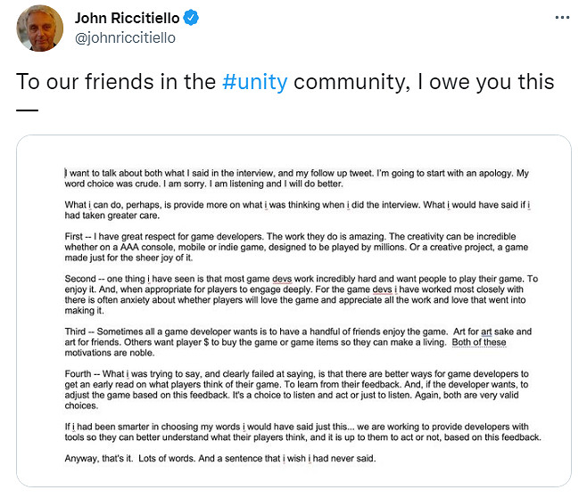 Unity逆天操作不讓人意外!因為現任CEO之前也搞臭EA Unity逆天操作不讓人意外!因為現任CEO之前也搞臭EA