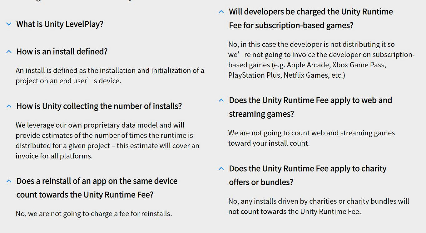 Unity官方詳細解釋哪些情況收安裝費：重複安裝不算！