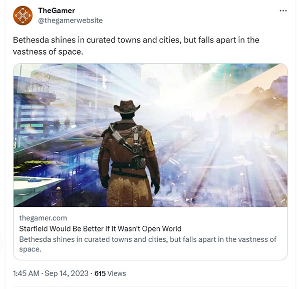 缺少觀賞性!外媒稱《星空》如果不是開放世界會更好 缺少觀賞性!外媒稱《星空》如果不是開放世界會更好