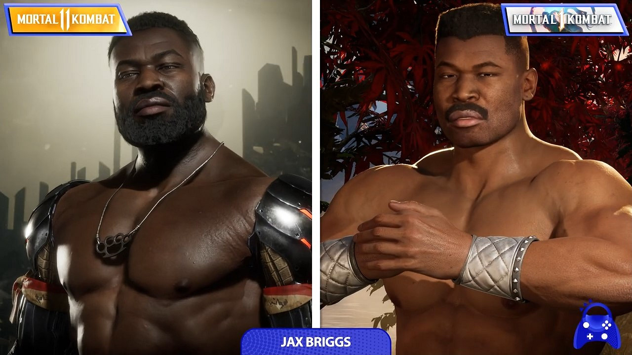 《真人快打1》《真人快打11》出場角色形象對比影片