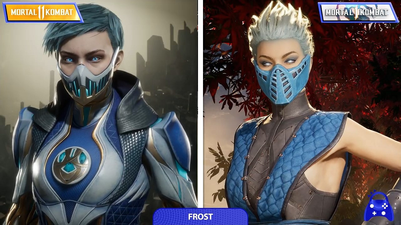 《真人快打1》《真人快打11》出場角色形象對比影片