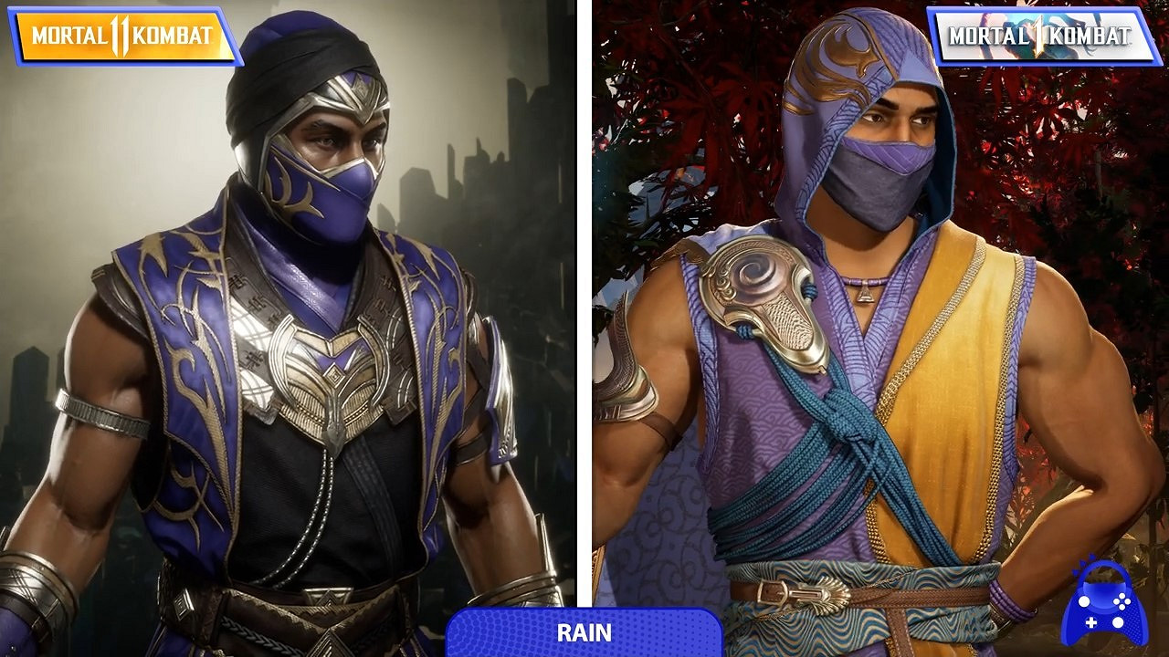 《真人快打1》《真人快打11》出場角色形象對比影片