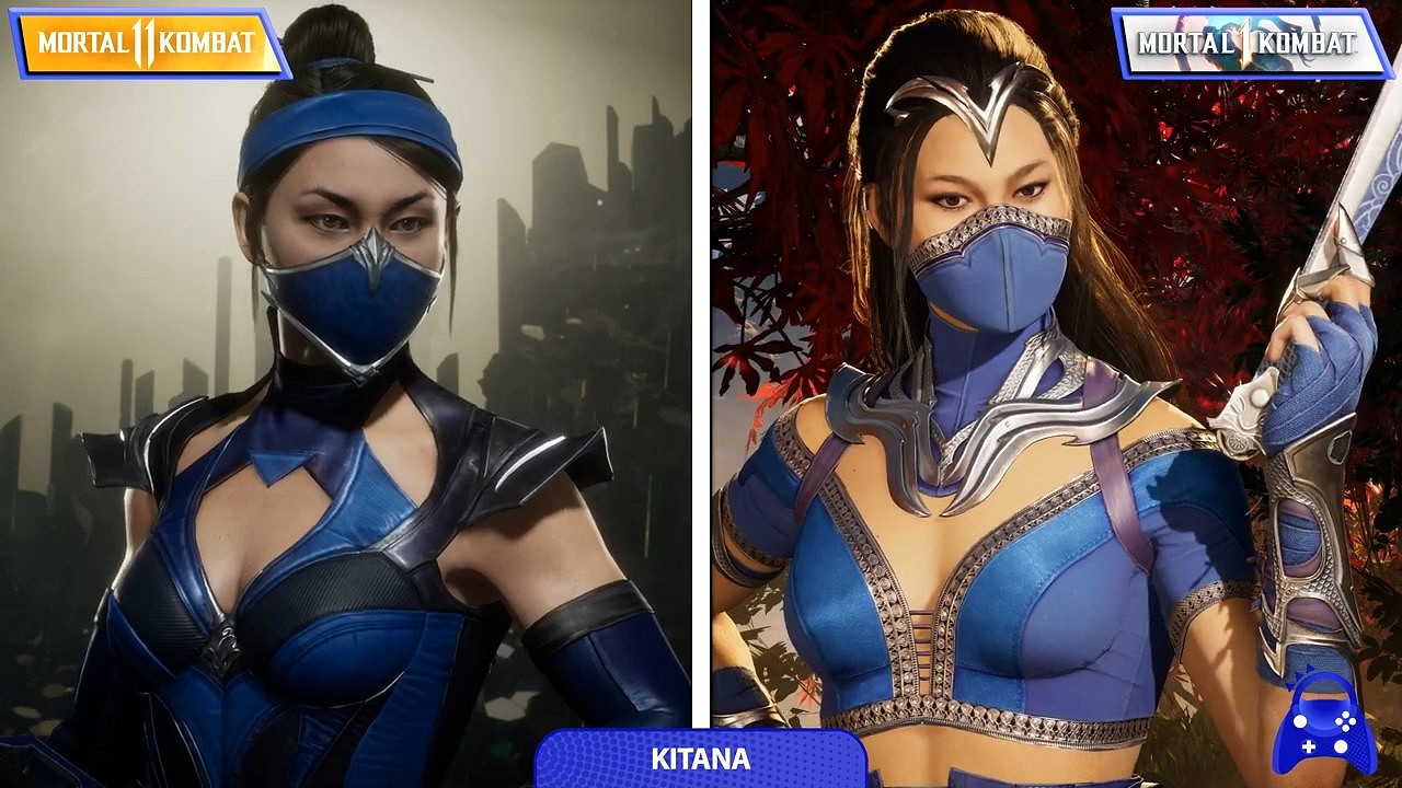 《真人快打1》《真人快打11》出場角色形象對比影片