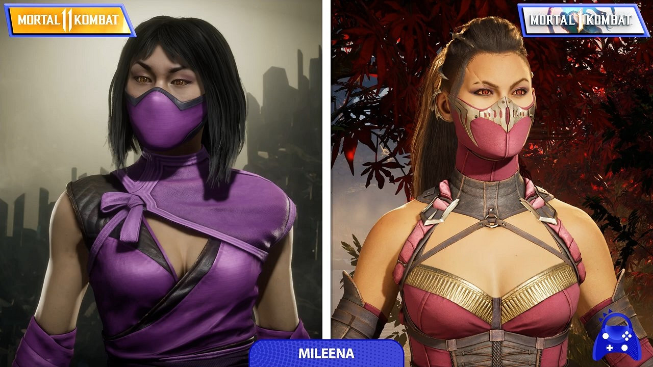 《真人快打1》《真人快打11》出場角色形象對比影片