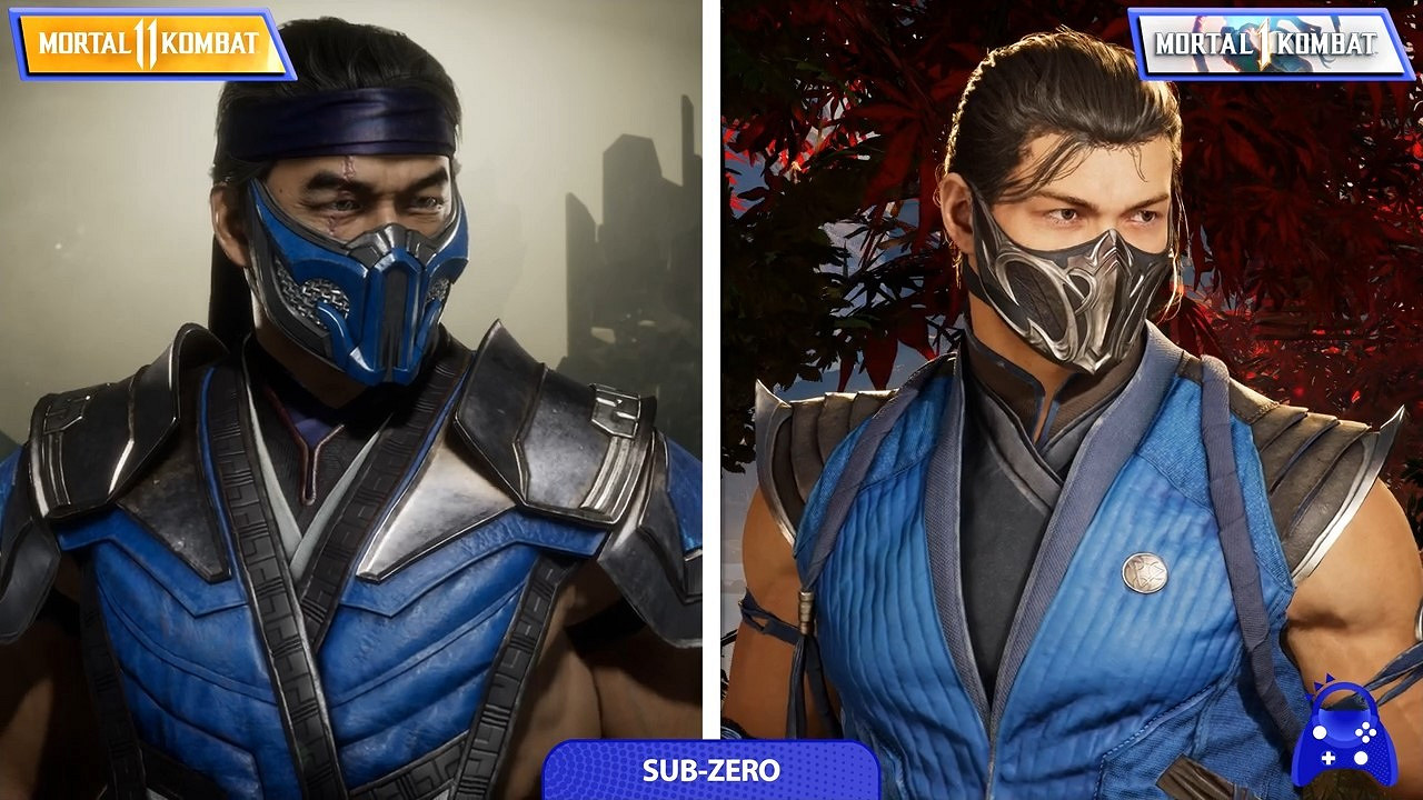 《真人快打1》《真人快打11》出場角色形象對比影片