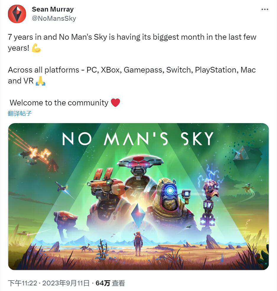 喜報！《無人深空》在全平台迎來近幾年最火的一個月