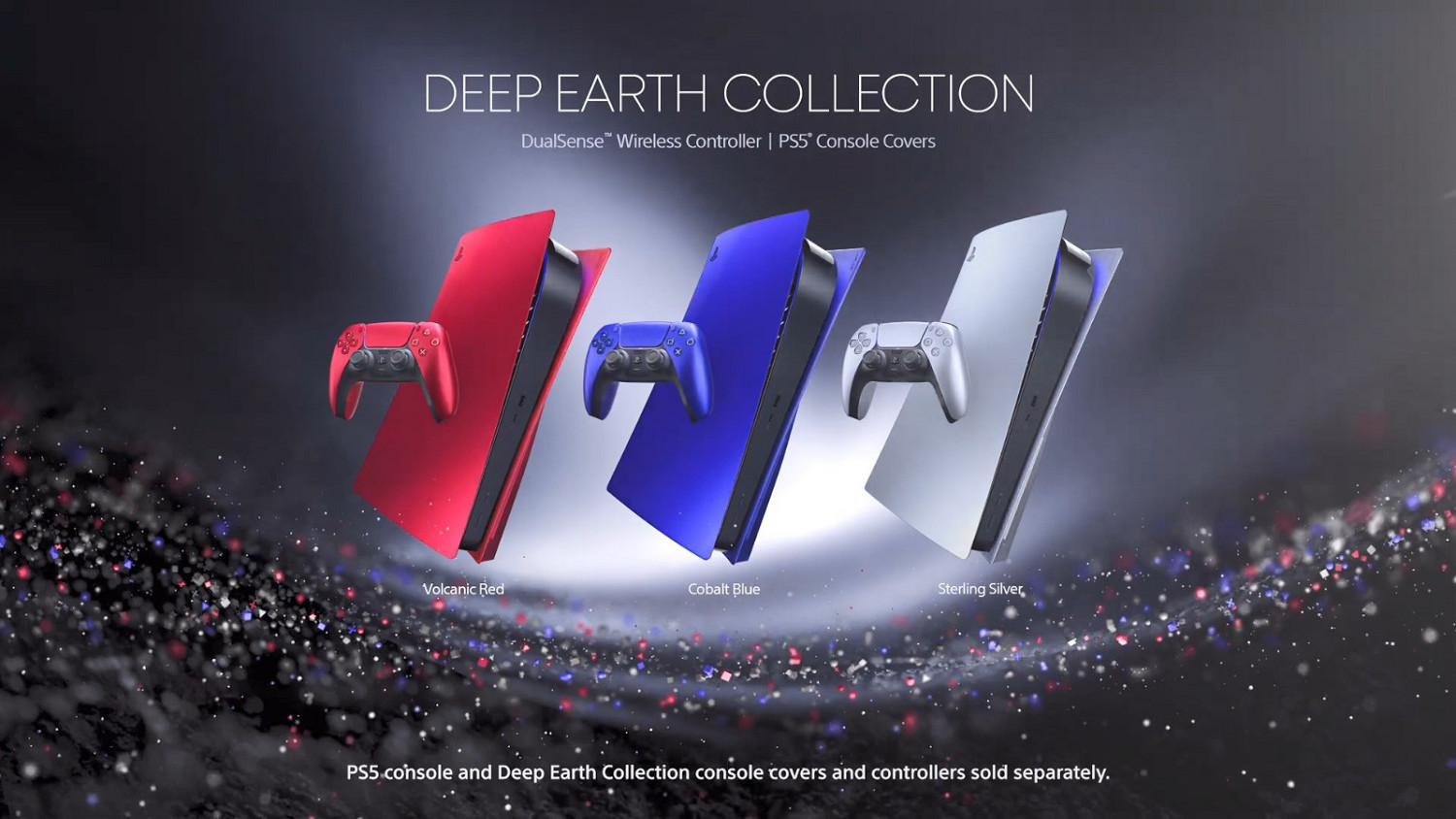 PS5深地色系搖桿和主機蓋公布：紅藍銀三款