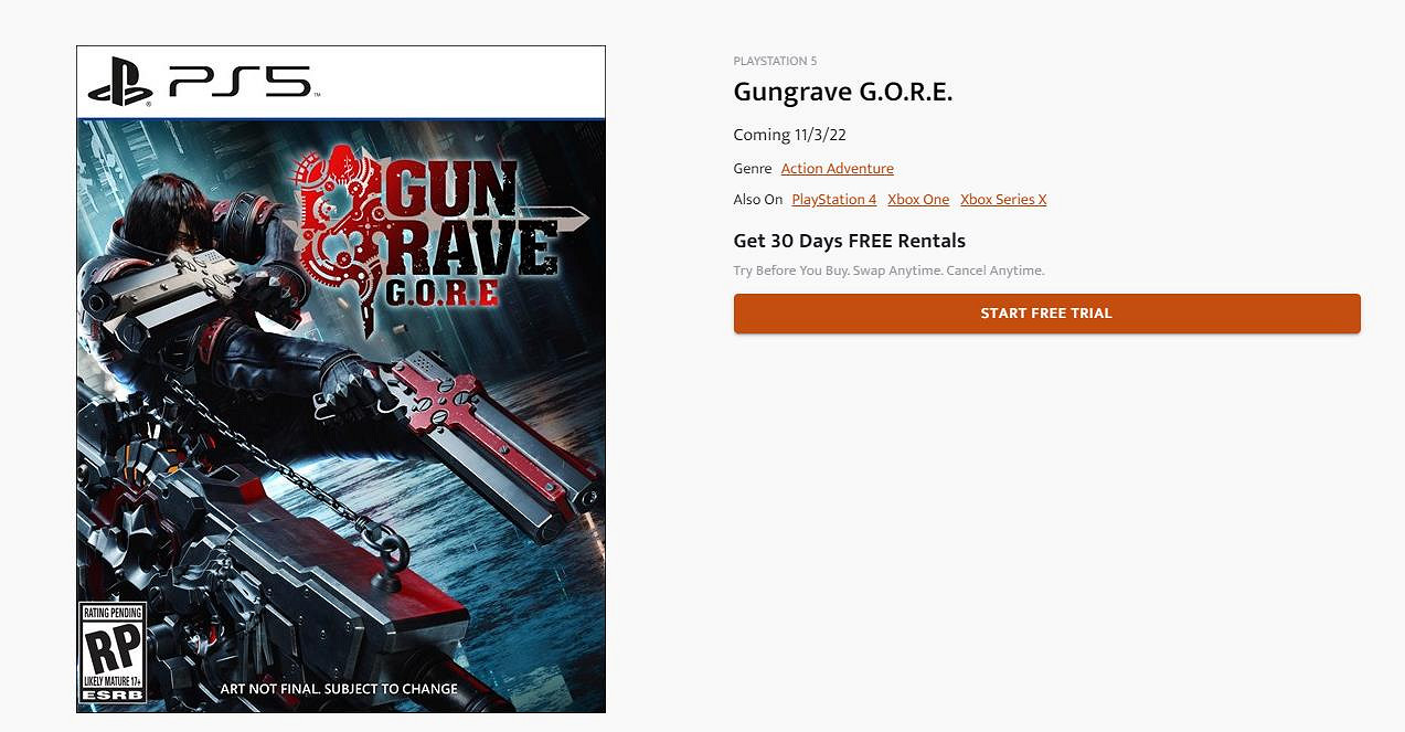 傳聞：《槍墓GORE》將來有可能於11月3日上線