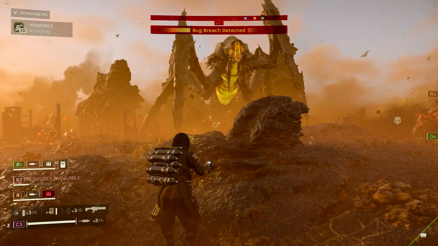 第三人稱小隊射擊遊戲《絕地潛兵2》全新試玩預告片