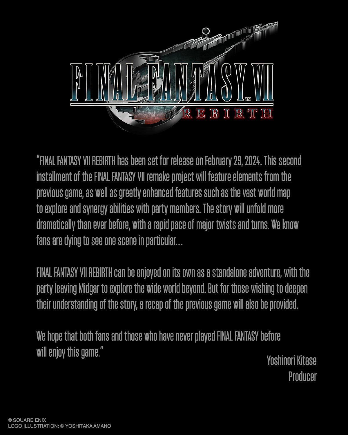 《最終幻想7重生》製作人:增加角色數量 精彩要素很多