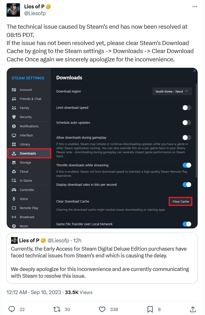 《P 的謊言》Steam豪華版無法下載問題已修復！