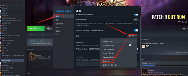 《柏德之門3》中文設定教學