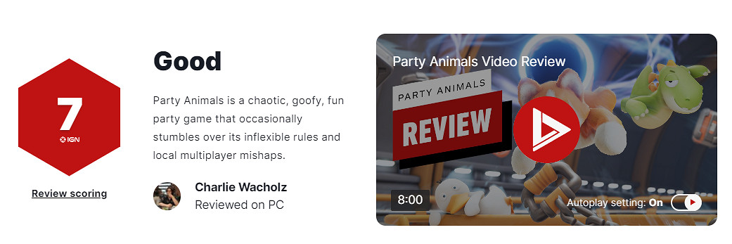 《猛獸派對》全球媒體評分解禁!M站均分78分 IGN 7分 《猛獸派對》全球媒體評分解禁!M站均分78分 IGN 7分