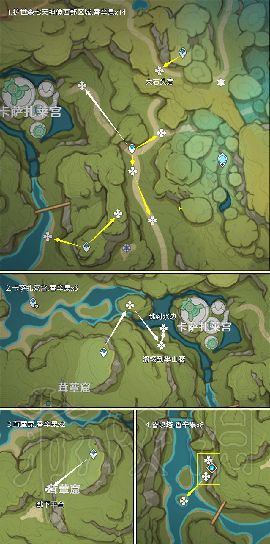 《原神》4.0香辛果採集路線一覽