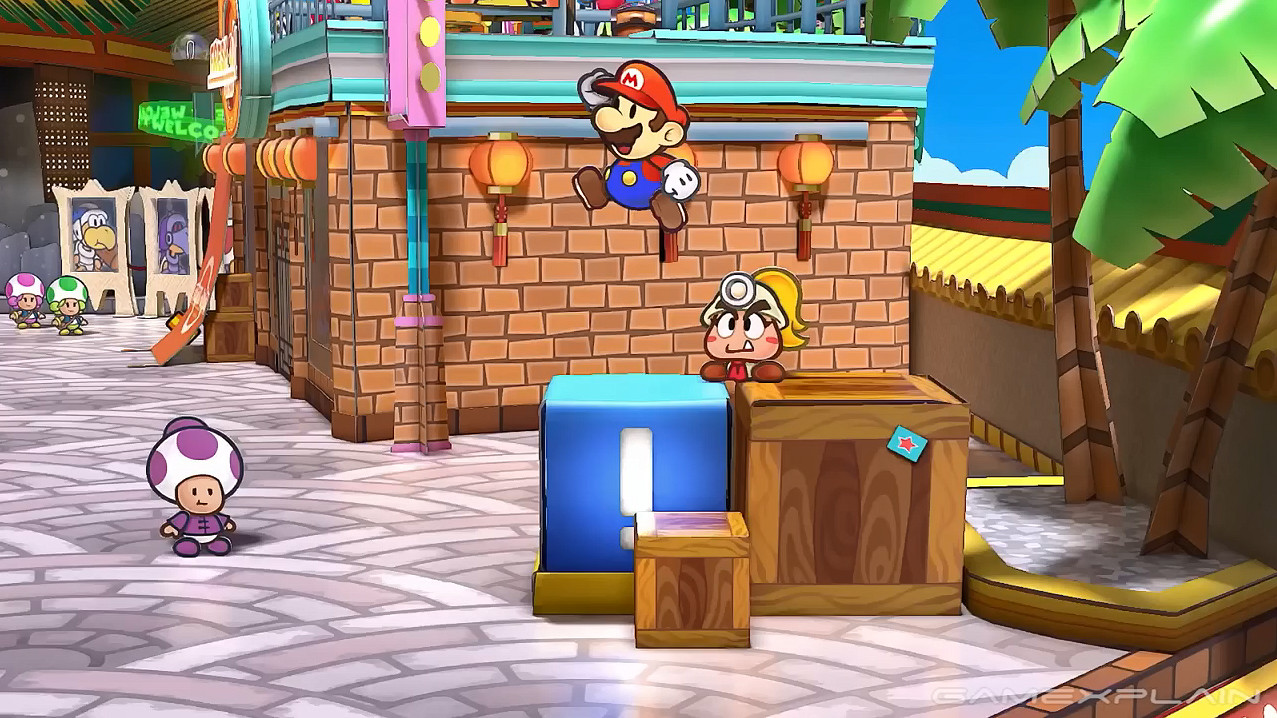 《紙片瑪利歐:千年之門》重製版與原版對比影片 《紙片瑪利歐:千年之門》重製版與原版對比影片