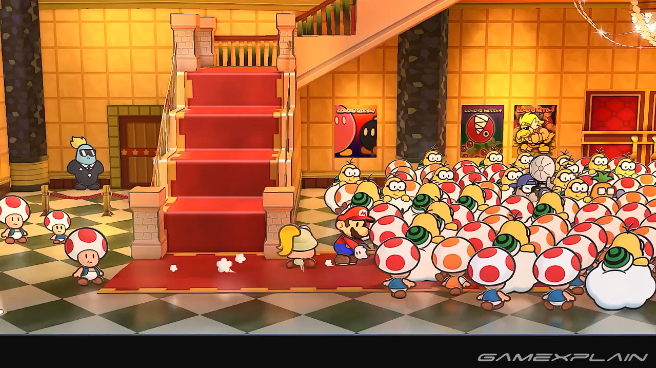 《紙片瑪利歐:千年之門》重製版與原版對比影片 《紙片瑪利歐:千年之門》重製版與原版對比影片