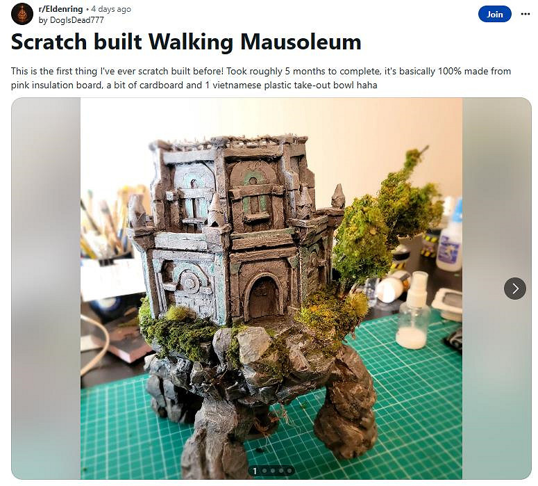 太精美了!《艾爾登法環》玩家自製超逼真的"漫步靈廟"模型 太精美了!《艾爾登法環》玩家自製超逼真的"漫步靈廟"模型