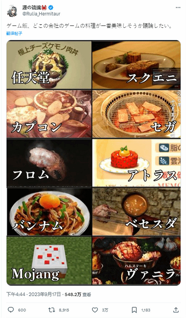 哪個遊戲中的料理最為美味?《原神》《怪獵》紛紛入選