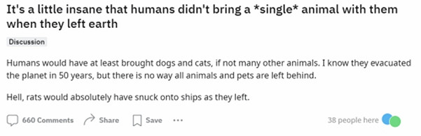 留下寵物自生自滅？玩家吐槽《星空》為什麽沒有寵物