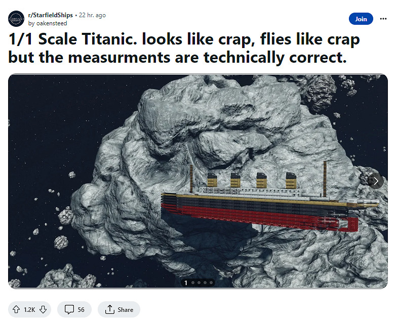 玩家在《星空》中1:1還原泰坦尼克號!並再現經典橋段 玩家在《星空》中1:1還原泰坦尼克號!並再現經典橋段