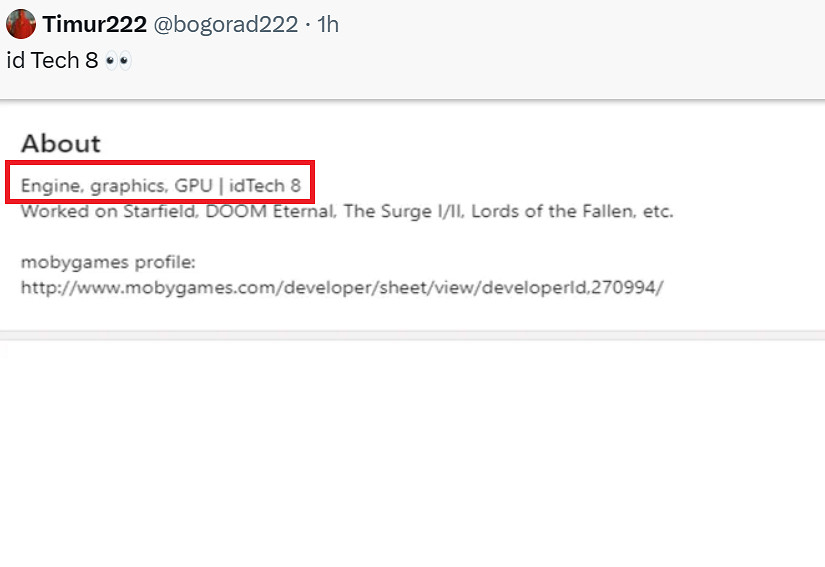 曝《DOOM》開發商將用新引擎Id Tech 8來開發新作! 曝《DOOM》開發商將用新引擎Id Tech 8來開發新作!