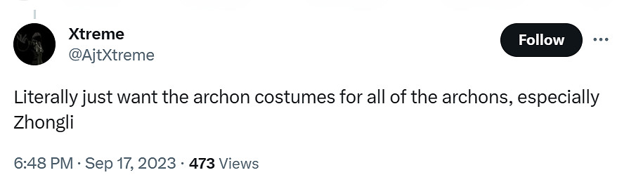 《原神》4.4版本將出鍾離皮膚？國外玩家猜測皮膚風格