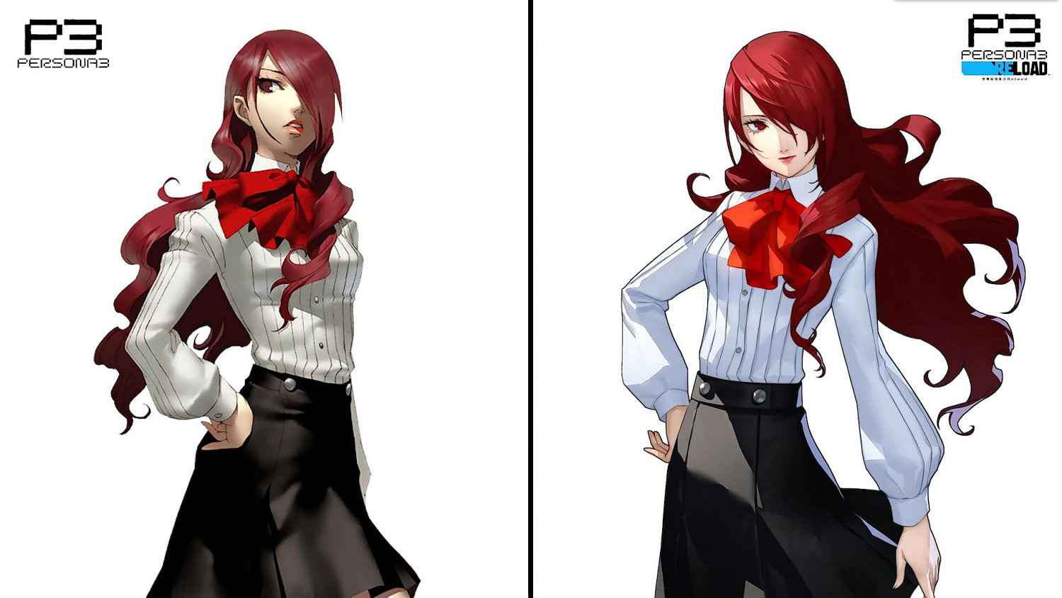 《女神異聞錄3 Reload》主角團人物立繪與原版對比 《女神異聞錄3 Reload》主角團人物立繪與原版對比