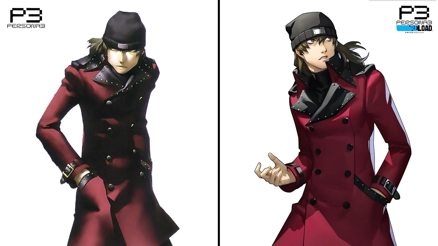 《女神異聞錄3 Reload》主角團人物立繪與原版對比 《女神異聞錄3 Reload》主角團人物立繪與原版對比