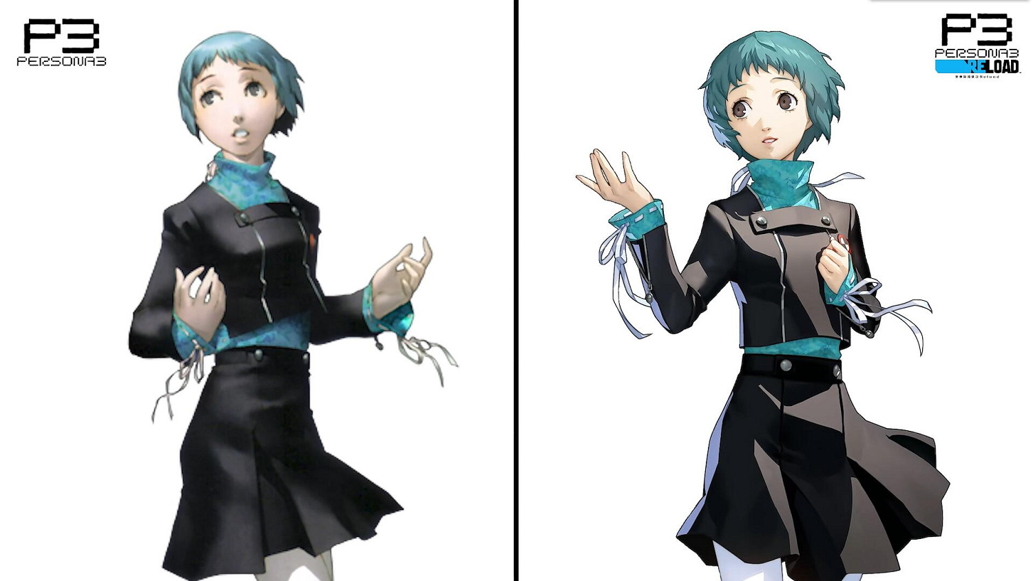 《女神異聞錄3 Reload》主角團人物立繪與原版對比 《女神異聞錄3 Reload》主角團人物立繪與原版對比